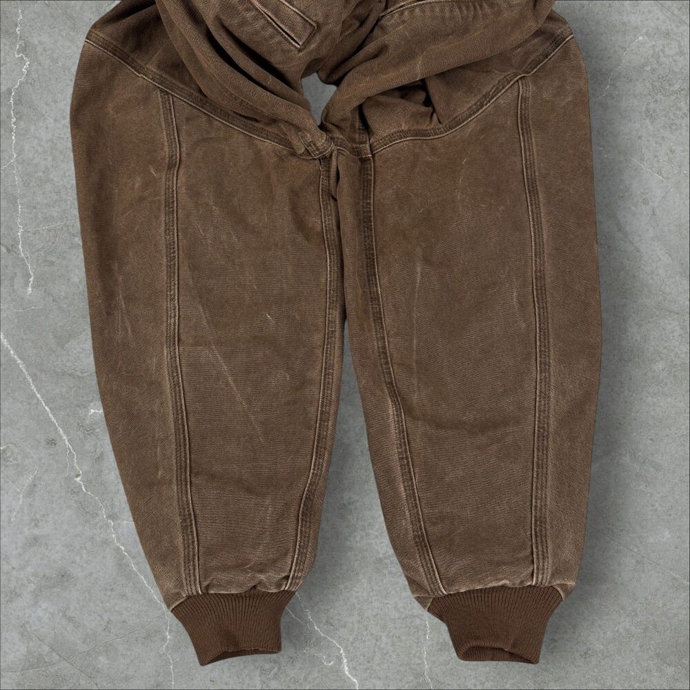 Vintage Y2K Carhartt J102 CHT Chestnut Brown Mesh Lined Sandstone Duck Bomber XL - Picture 6 of 7